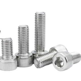 A&D M5M6M8 20PCS 304 สกรูซ็อกเก็ตหกเหลี่ยมหัวทรงกระบอกสแตนเลส