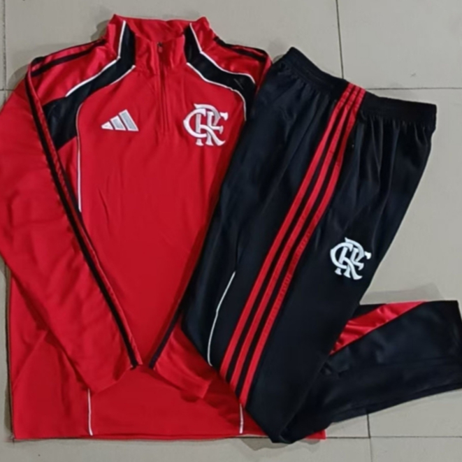 ชุดฝึกซ้อม Flamengo สีทุกรุ่น S-XXL แบบพอดีตัว
