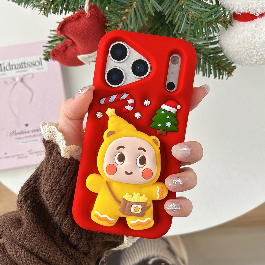 สําหรับIphone Case 17 Pro Max 16 Pro Max 15 Pro Max 14 Pro Max 13 Pro Max 3Dสามมิติการ์ตูนซิลิโคนนุ่มกรณี ราคา ถูกที่สุด ดีลบีเคเค