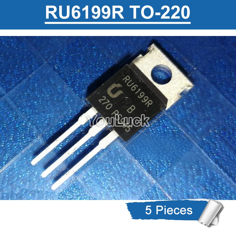 5 ชิ้น RU6199R TO-220 60V/200A N-channel MOSFET ทรานซิสเตอร์ใหม่เดิม