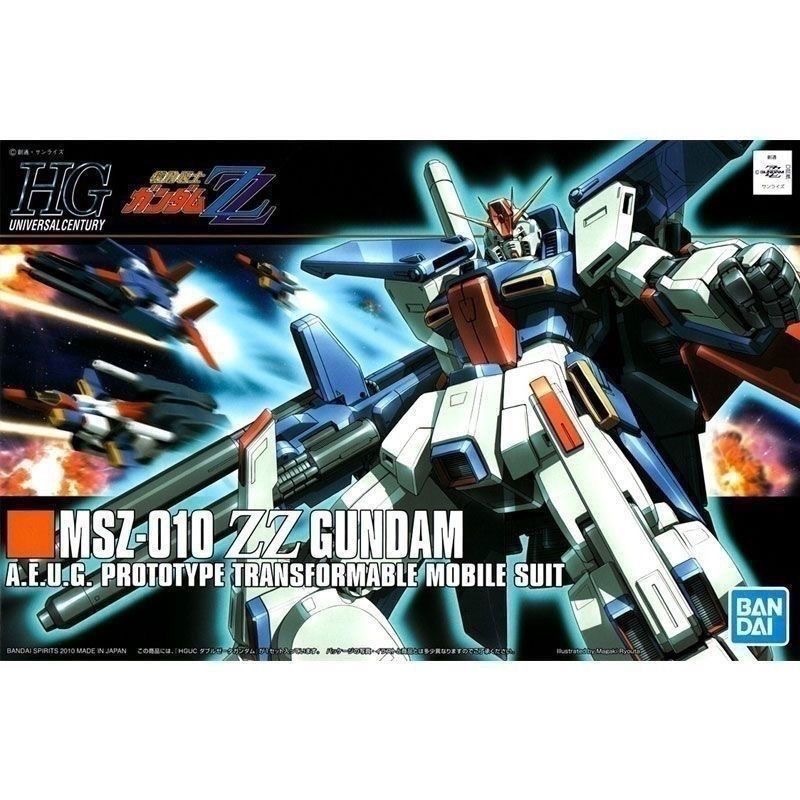 BANDAI HG 1/144 HGUC Mobile Suit Gundam Z MSZ-010 ZZ GUNDAM โมเดลพลาสติก