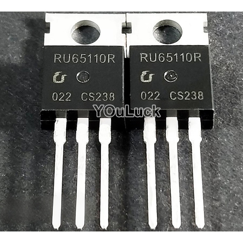 5 ชิ้น RU65110R TO-220 110A/65V N-Channel MOSFET ทรานซิสเตอร์ใหม่เดิม
