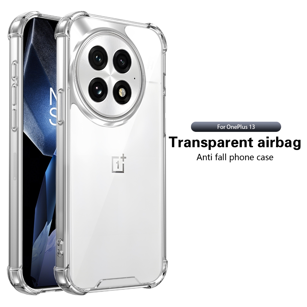 ปลอกสําหรับ OnePlus 13 5G One Plus 1+13 CPH2655 CPH2653 PJZ110 CPH2-649 เคสโทรศัพท์อะคริลิคใสสี่มุมถ