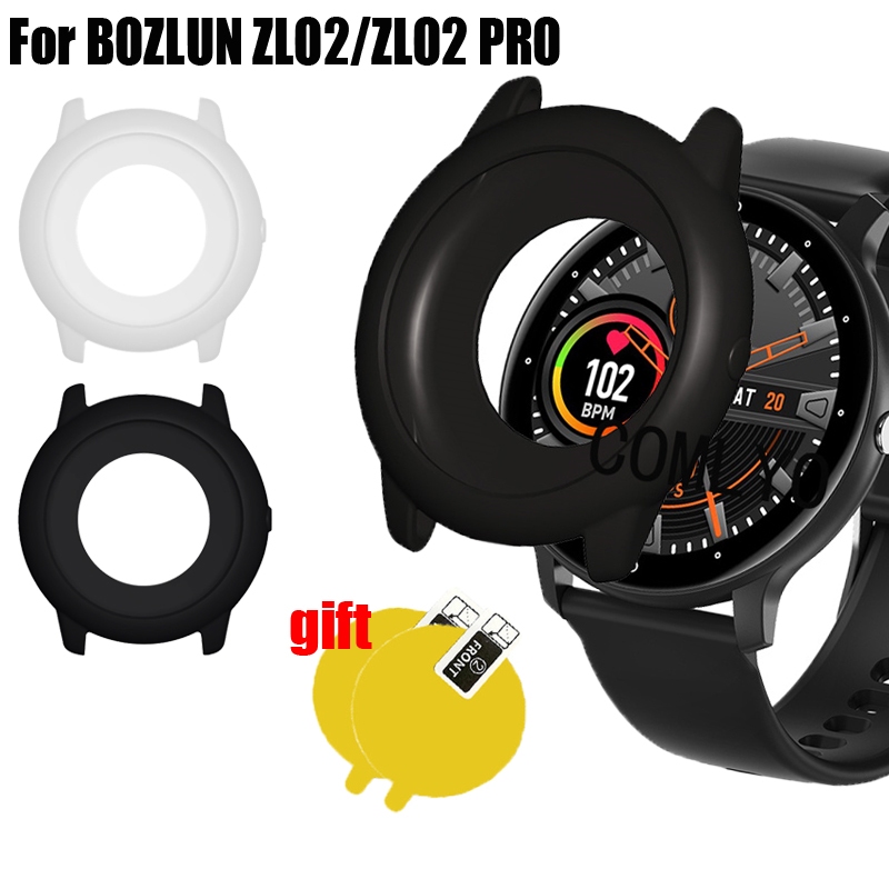 For BOZLUN ZL02 / ZL02 PRO มือโปร สมาร์ทนาฬิกากรณีป้องกันกันชนซิลิโคนอ่อนนุ่มครึ่งฝาครอบฟิล์มป้องกัน