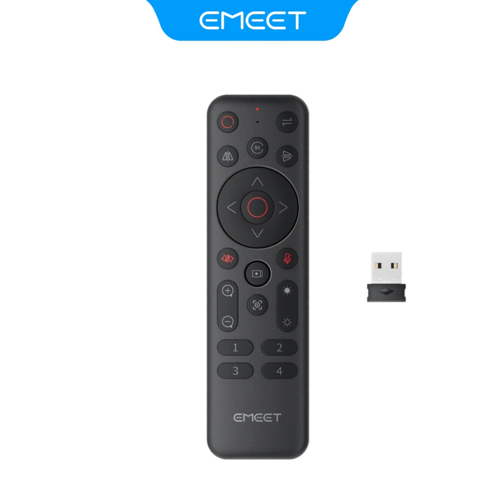 รีโมท Emeet สําหรับเว็บแคม Pixy, Piko, Piko Dual-Camera 4K สําหรับสตรีมมิ่ง, คอนโทรลเลอร์ไร้สายสําหร