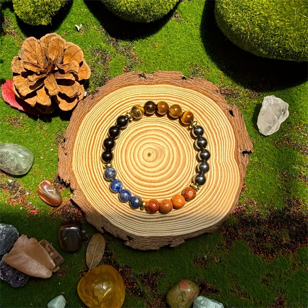 สร้อยข้อมือหิน Tiger Eye และ Lapis Lazuli รูปที่ 5