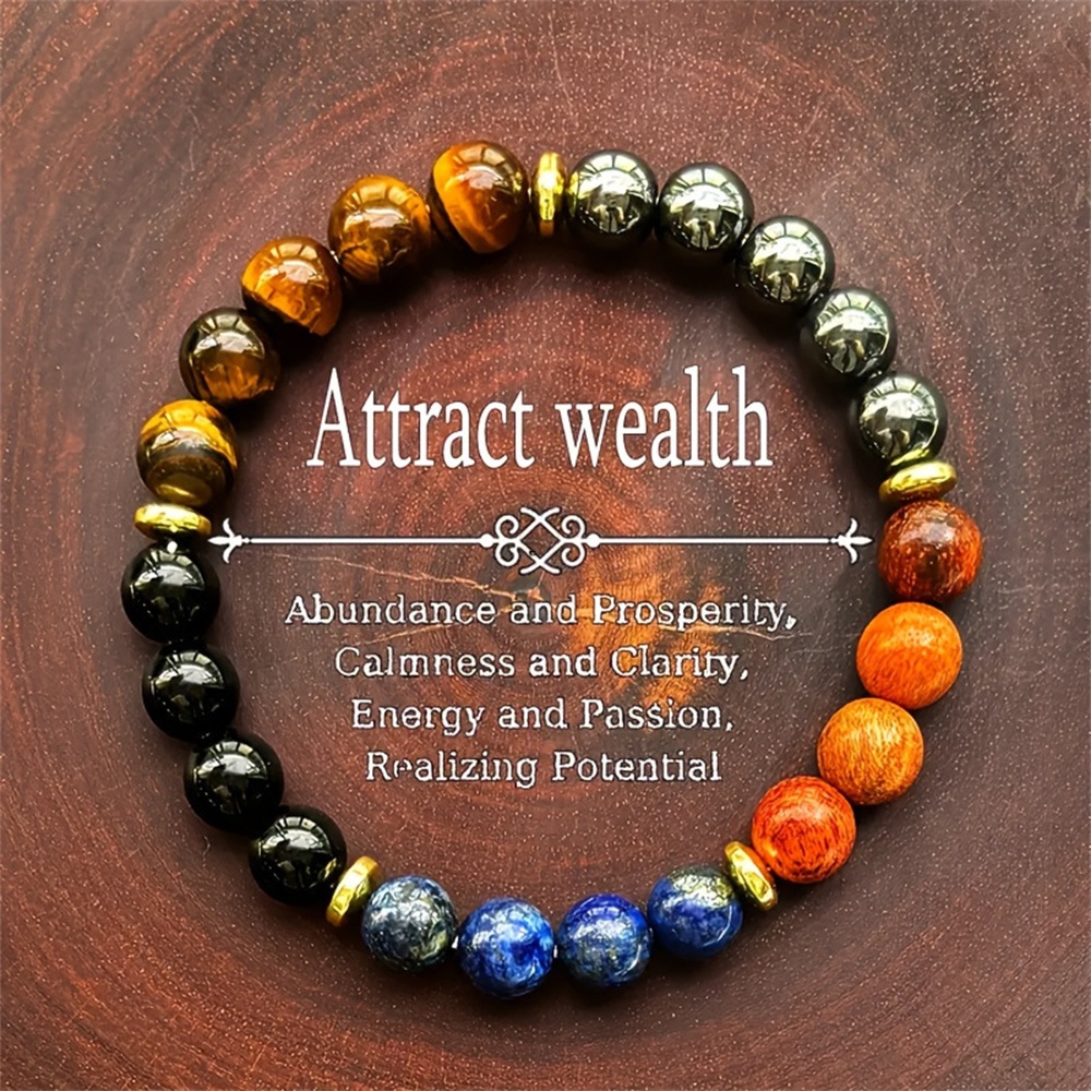 สร้อยข้อมือหิน Tiger Eye และ Lapis Lazuli