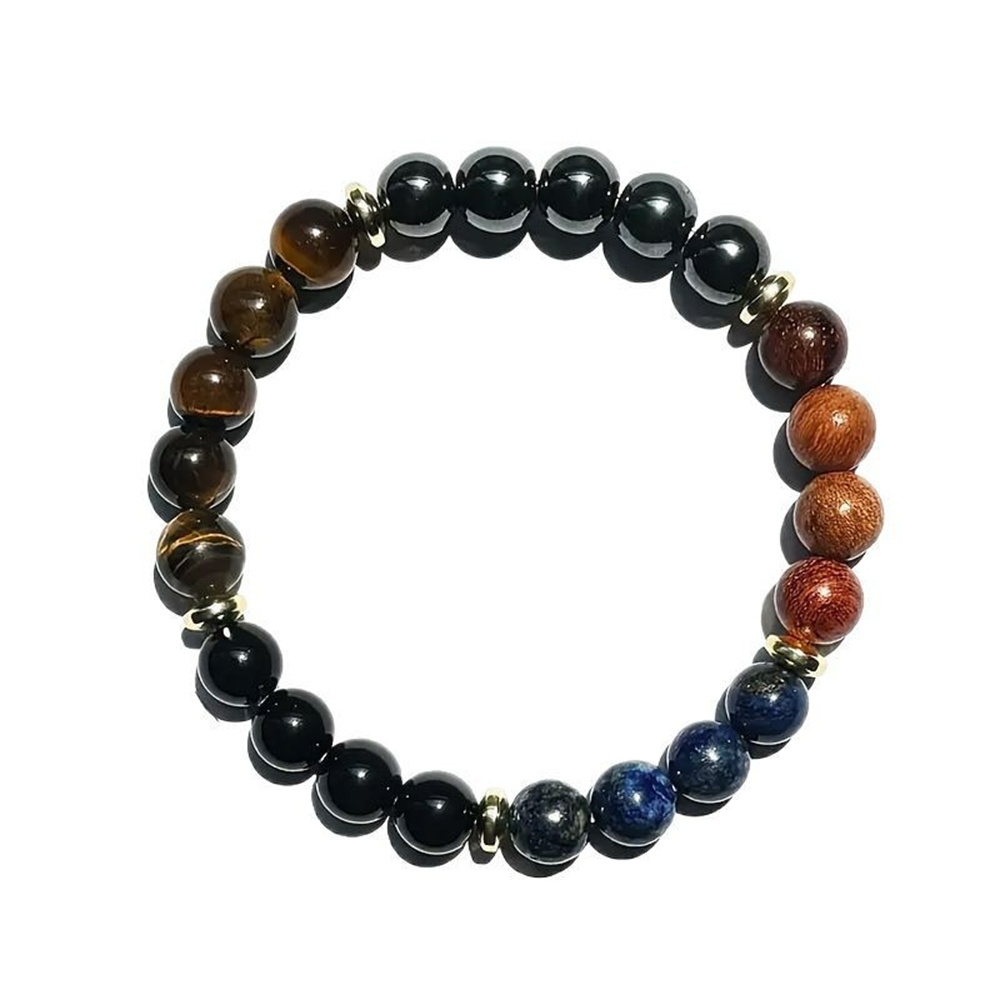 สร้อยข้อมือหิน Tiger Eye และ Lapis Lazuli รูปที่ 2