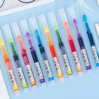 Combo 10 ปากกาเจลที่มีสีสัน Studens ปากกาลูกกลิ้งแห้งเร็วซุปเปอร์เรียบเขียนเครื่องเขียน