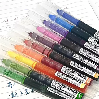 Combo 10 ปากกาเจลที่มีสีสัน Studens ปากกาลูกกลิ้งแห้งเร็วซุปเปอร์เรียบเขียนเครื่องเขียน