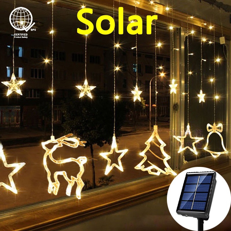 ไฟสตริงรูปกวาง-ดาว 138 LED Star String Light สำหรับสวน/งานคริสต์มาส/แต่งงาน
