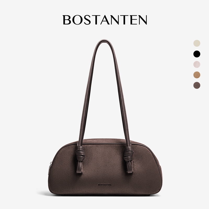 BOSTANTEN Polly Bag กระเป๋าถือสะพายไหล่สำหรับผู้หญิง กระเป๋าหนังกลับความจุขนาดให