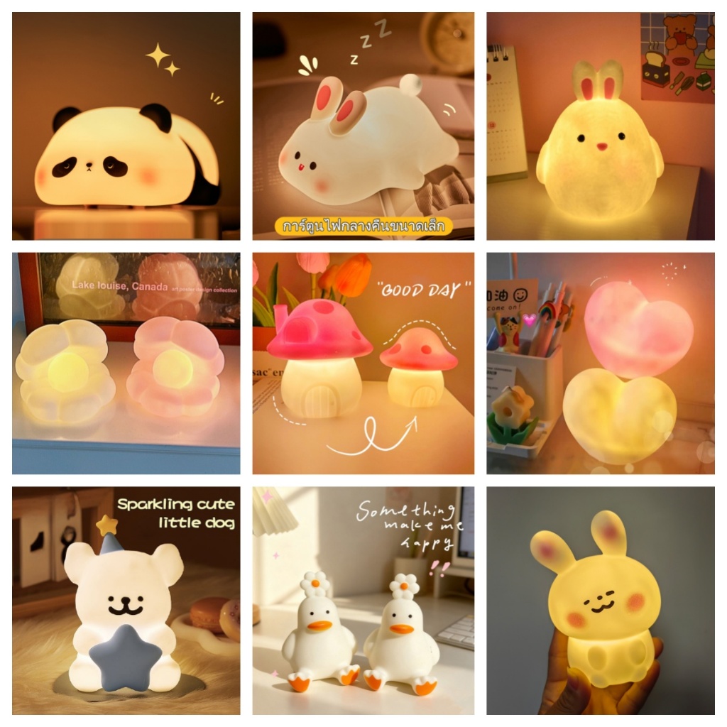 โคมไฟกลางคืนเครยอนชินจัง โคมไฟมนุษย์หิมะ โคมไฟกระต่าย ของขวัญวันเกิด ของขวัญวันวาเลนไทน์ - 1