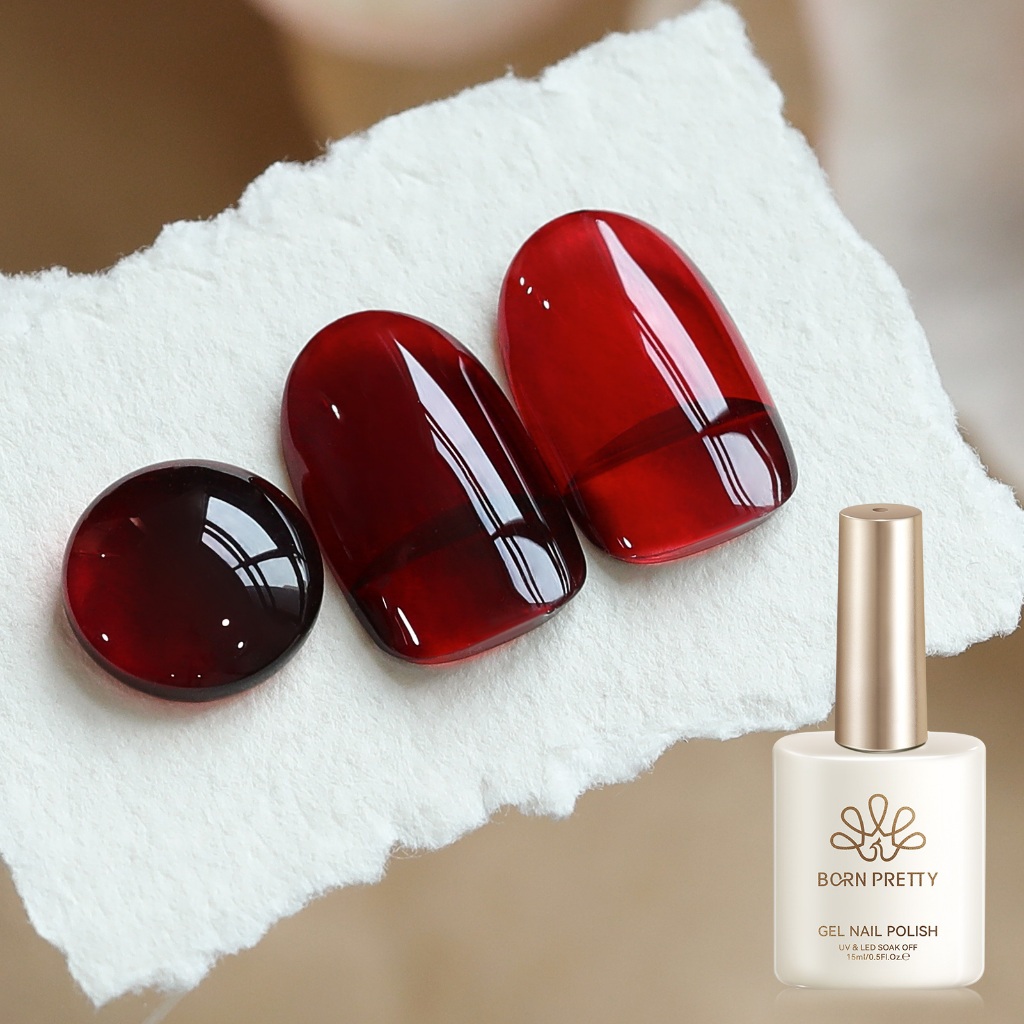 Born Pretty Red Nail Gel Polish สีสัน Uv Art ฤดูร้อนเล็บสีม่วง