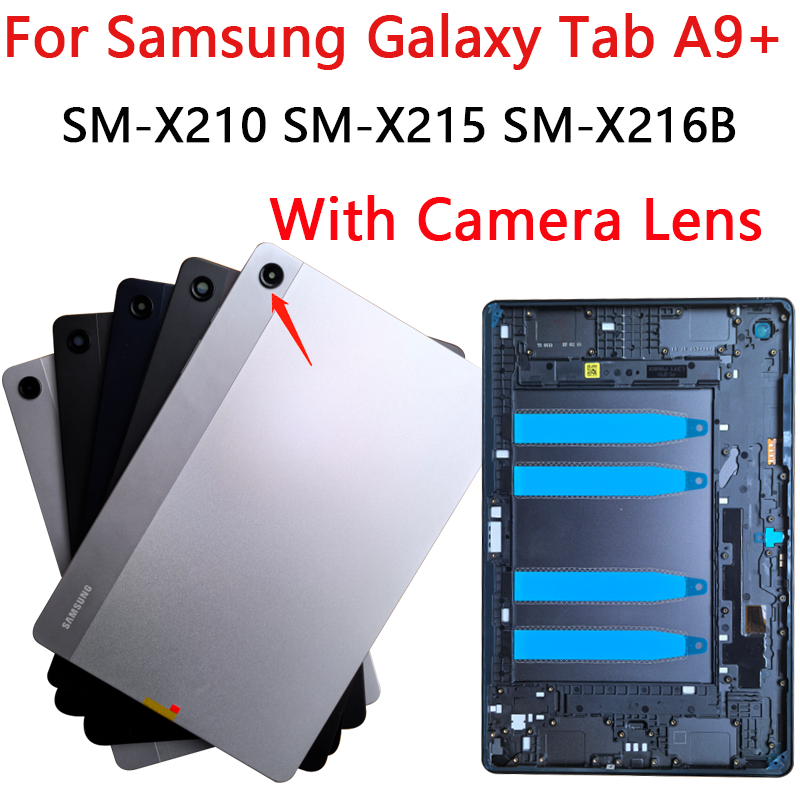 สําหรับ Samsung Galaxy Tab A9+ SM-X210 SM-X215 SM-X216B X210 X215 X216 ฝาครอบแบตเตอรี่ด้านหลังประตูด้านหลังเปลี่ยนกรณี