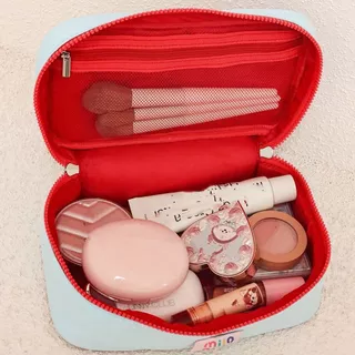 【พร้อมส่งไทย】กระเป๋าถือเครื่องสําอางสําหรับเดินทางSOOF กระเป๋าถือเก็บซีรีส์สาวความจุขนาดใหญ่|กระเป๋าเครื่องสําอางดินสอสีตัดกันสดขนาดเล็กแบบพกพา