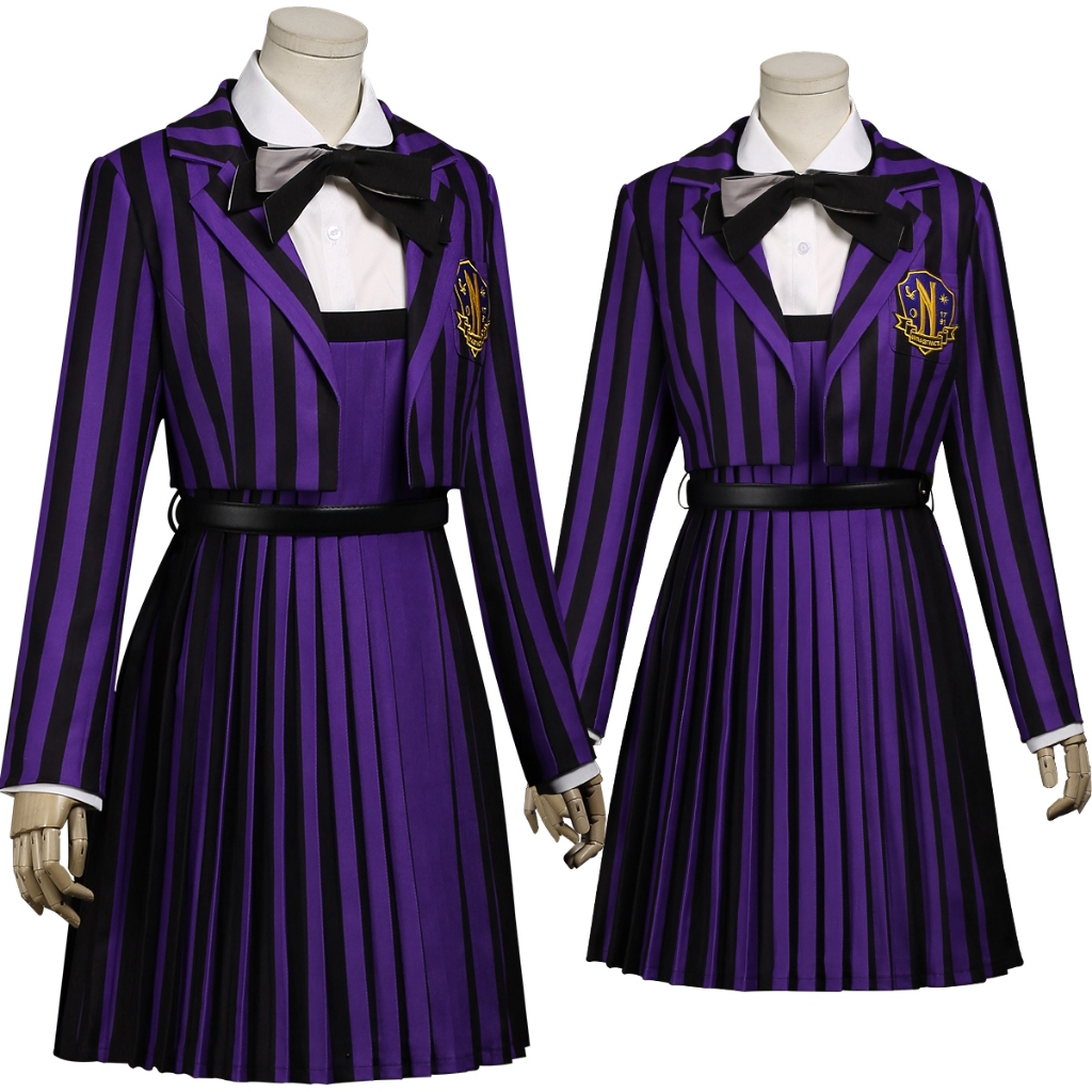 HOLOUN Emma Cosplay คอสเพลย์เครื่องแต่งกายนักเรียนพร้อมการเย็บปักถักร้อย