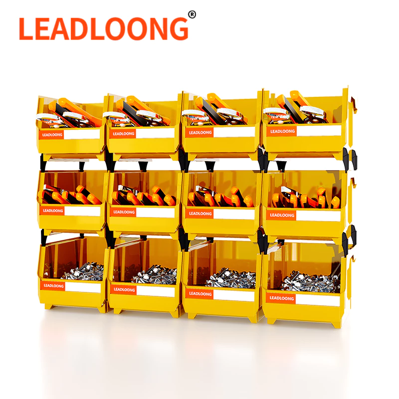 LEADLOONG V2 กล่องอะไหล่ 200*130*110MM จัดส่งที่รวดเร็วในสต็อกออแกไนเซอร์ที่เก็บอเนกประสงค์ชั้นวางประกอบได้สําหรับโรงรถเวิร์กช็อปที่เก็บอะไหล่