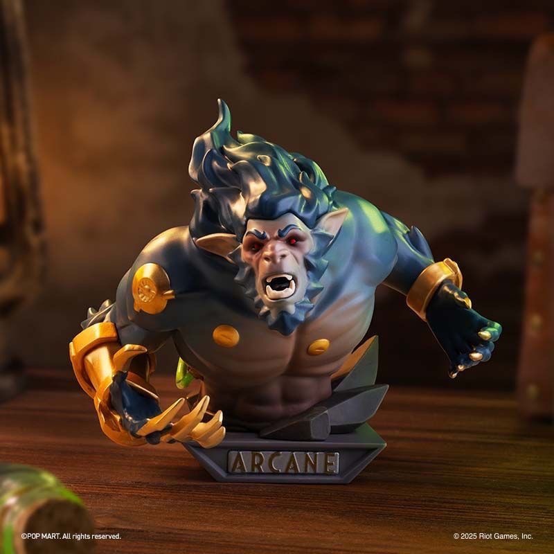 POP MART League of Legends Arcane Blind Box, Warwick Figure ของเล่นสะสมอะนิเมะ