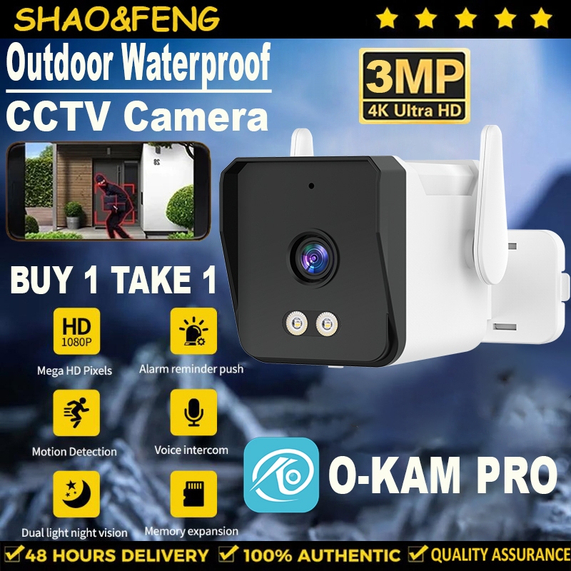 O-KAM PRO 3MP + 4K FHD กลางแจ้งกันน้ํา 5X ซูมกล้องวงจรปิดสี IR Night Vision กีฬาติดตามนาฬิกาปลุก Bid