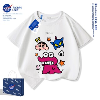 NASAเสื้อยืดแขนสั้นเด็กลายการ์ตูนน่ารัก เสื้อยืดคอกลม ผ้าคอต…