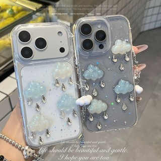 เคสมือถือ TPU แบบนิ่ม ลายก้อนเมฆ 3D กันน้ํา สําหรับ FOR IPhone 17 16 15 14 Pro Max IPhone 14 13 12 11 Pro Max