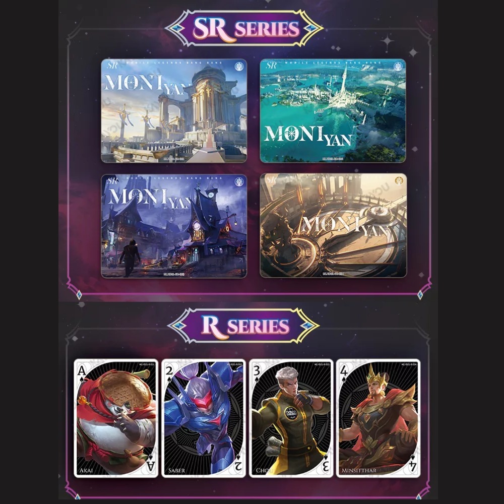 100 การ์ด MLBB kayou Mobile Legends Miya Alucard rare SP/PTR/UR card เกมอีสปอร์ต การ์ดสะสม - รูปที่ 5