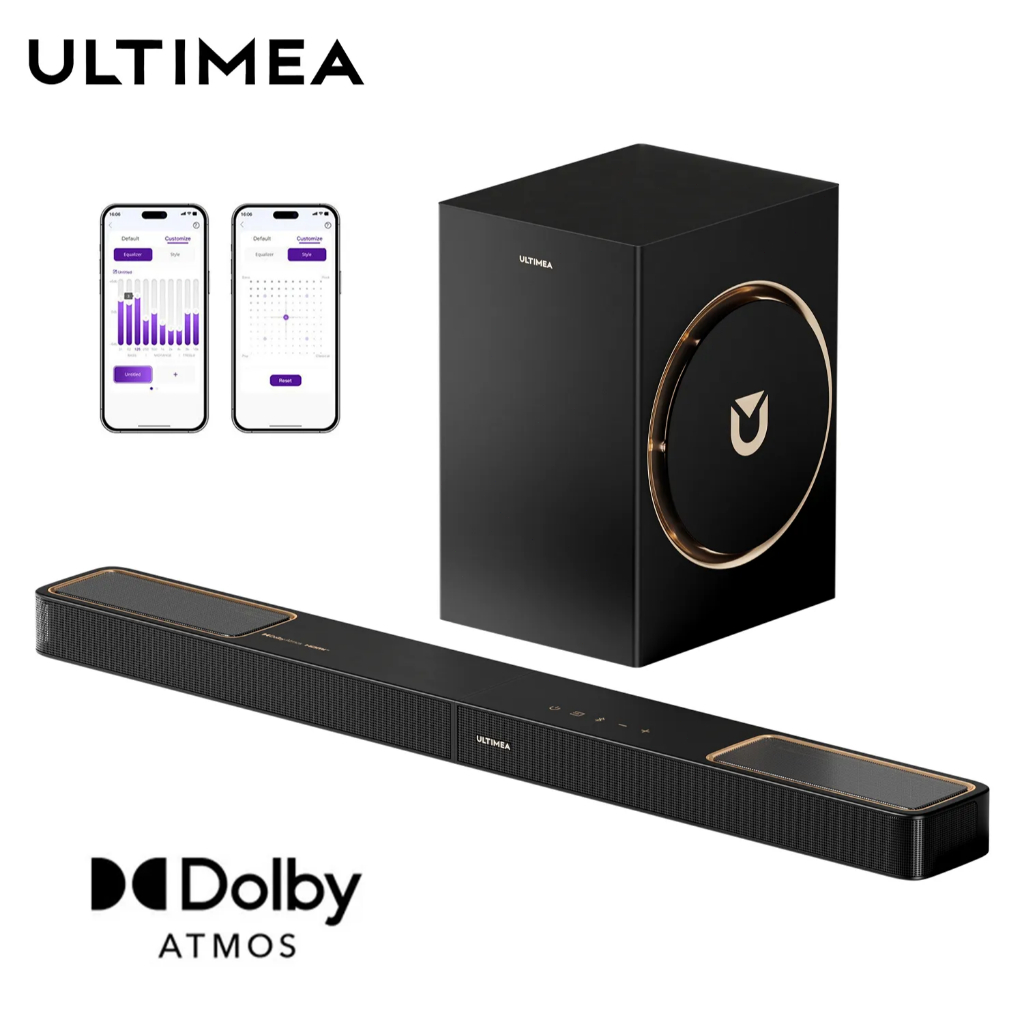 ULTIMEA Skywave F30 Boom 3.1.2 Soundbar Dolby Atmos ระบบโฮมเธียเตอร์ เสียงรอบทิศทาง 360° พร้อมซับวูฟเฟอร์ไม้ 360W