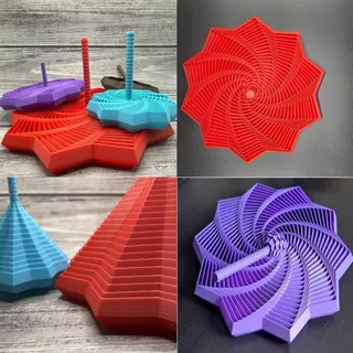 3D พิมพ์ขยาย Sensory Fidget Star, 3 ขนาดหลายสี Spinny Silent Fractal Fidgets ของเล่นหกเหลี่ยมพร้อมที่จับสําหรับโต๊ะทํางานผู้ใหญ่ความเครียดบรรเทา (สีสุ่ม)