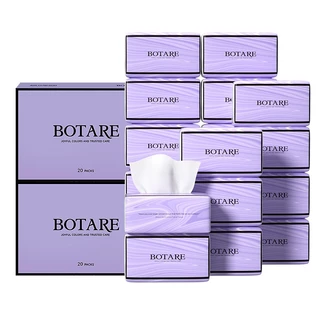 【40 ห่อ】Botare GB/T 20808 Air Cushion Soft Tissue กระดาษทิชชู่ หนา 4 ชั้น 400 แผ่น สีม่วงแสนโรแมนติกที่นำพาความสุขมาให้