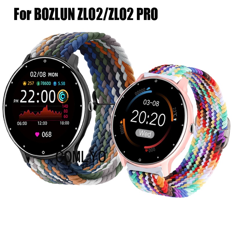 For BOZLUN ZL02 / ZL02 PRO มือโปร สมาร์ทนาฬิกาไนล่อนความยืดหยุ่นผู้หญิงผู้ชายนุ่มกีฬาวงกลางแจ้งสายรั