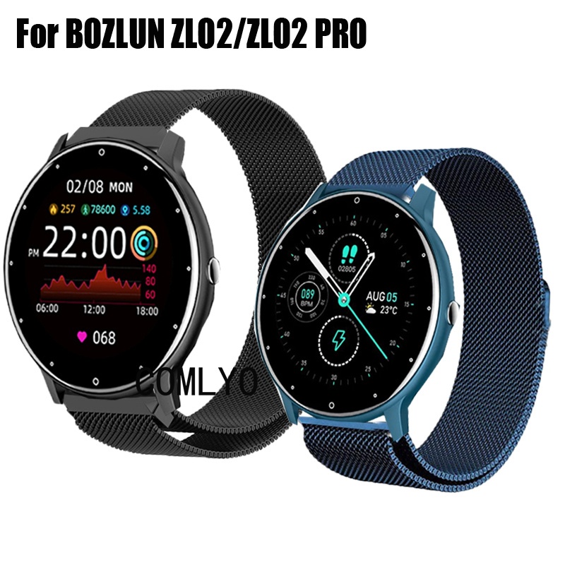 สําหรับ BOZLUN ZL02 / ZL02 PRO สมาร์ทวอท์ชสแตนเลสโลหะผู้หญิงผู้ชายสายรัดข้อมือ