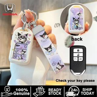 Kuromi Sanrio สําหรับ Honda City 2025 Civic Jazz BRV BR-V Vezel ฝาครอบกุญแจรีโมท Keyless วัสดุ TPU อุปกรณ์เสริมกุญแจอัจฉริยะ 2-4 ปุ่ม