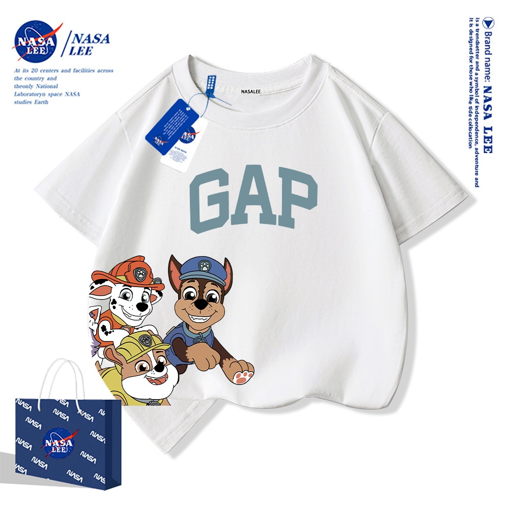 2025สินค้าใหม่! เสื้อยืดแขนสั้นสำหรับเด็ก NASA สบายและนุ่ม ผ้าฝ้ายแท้ 100% เสื้อเด็ก เด็กชาย