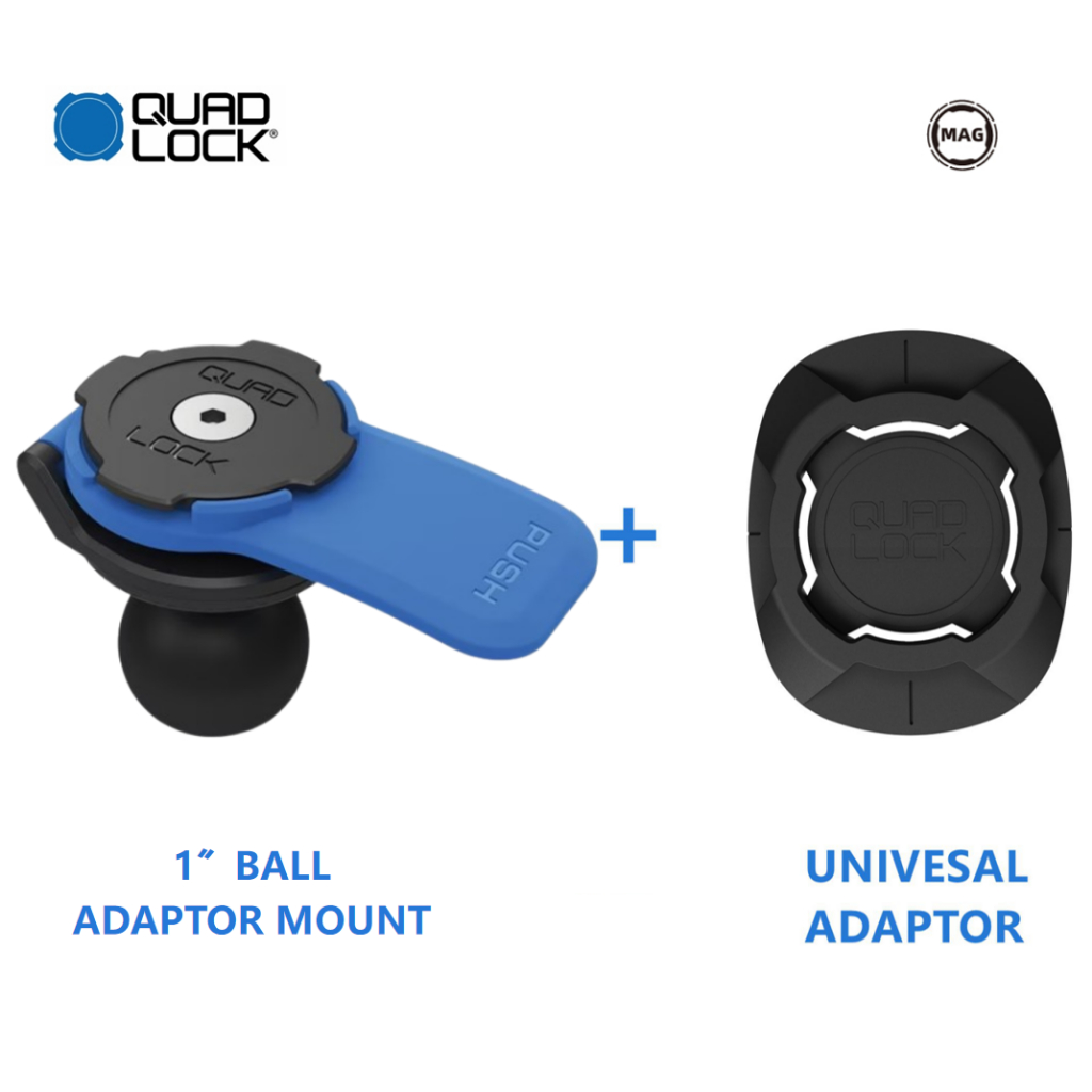 Quad Lock Original Motorcycle-1" Ball Adaptor Mount Quad Lock Phone Mounts and Universal Adaptors Mo