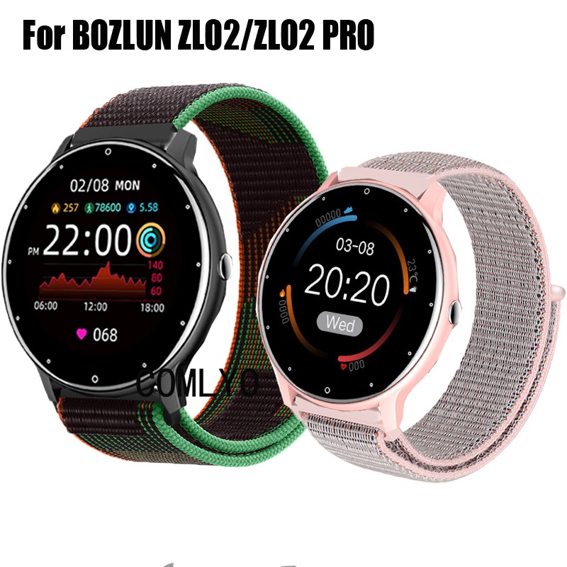 BOZLUN ZL02 / ZL02 PRO มือโปร สมาร์ทนาฬิกาสายไนล่อนห่วงนุ่มกีฬาผู้หญิงผู้ชายกลางแจ้งวงสายรัดข้อมือ