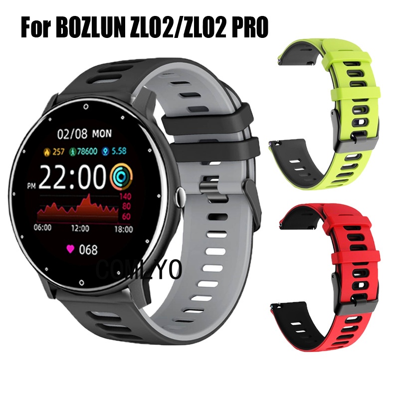 For BOZLUN ZL02 / ZL02 PRO มือโปร สมาร์ทนาฬิกาซิลิโคนผู้หญิงผู้ชายกลางแจ้งนุ่มกีฬาวงสายรัดข้อมือ
