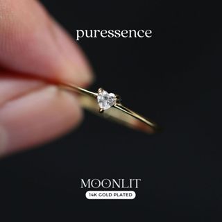 * 𝑀𝑜𝑜𝓃𝓁𝒾𝓉 Collection * แหวนเพชรรูปหัวใจ แหวนเครื่องประดับสำห…