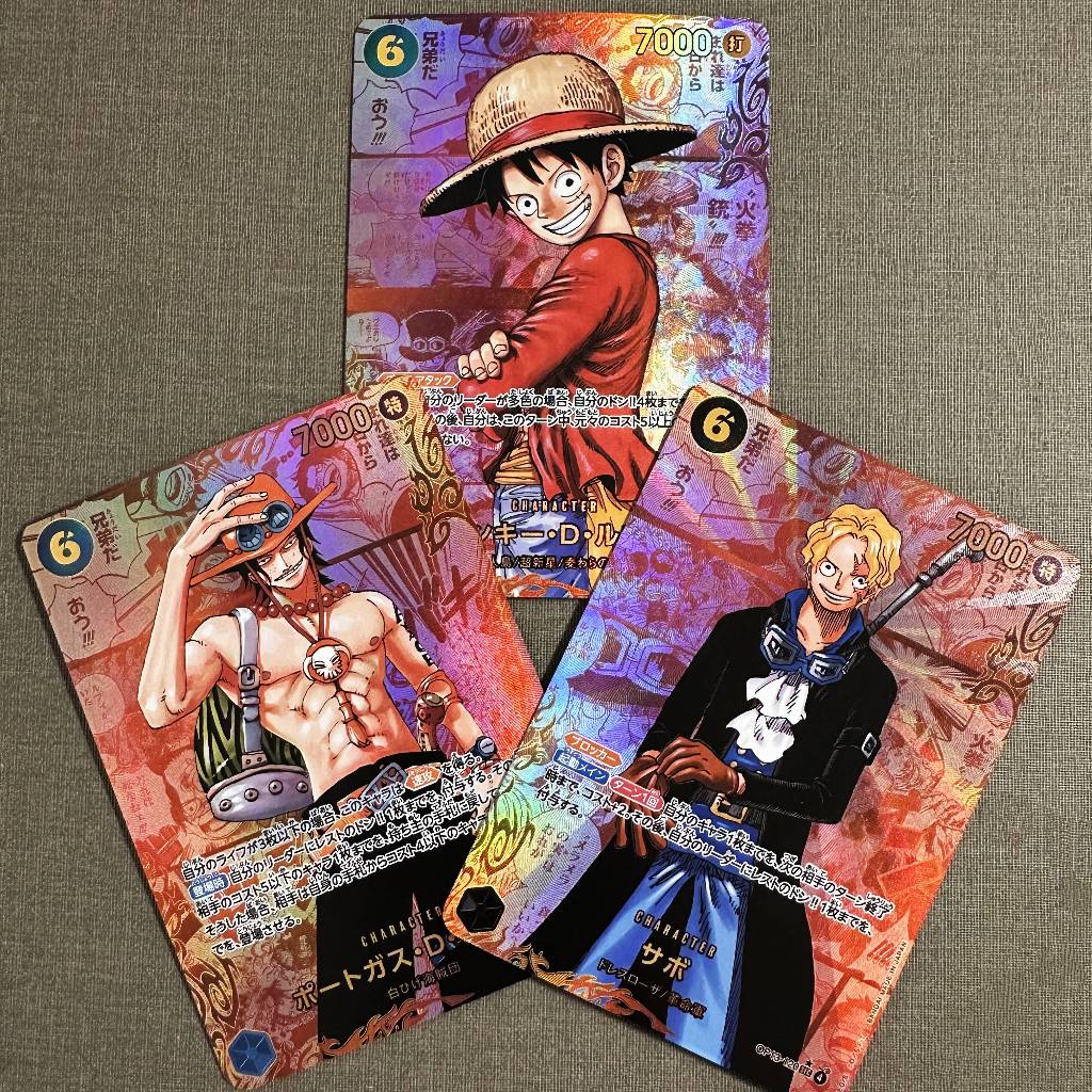 ลิงมังงะสีแดงของขวัญหนึ่งตัว ดี Luffy Sabo Ace OP13-118 AA Alt Art SEC การ์ดสะสม DIY