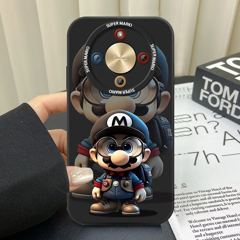 เคส Honor X9C X9D 5G เคสน่ารักการ์ตูนอะนิเมะ Mario เคสโทรศัพท์กันกระแทกพร้อมกล้องป้องกันสายเชือกเส้นเล็กโทรศัพท์หนาถุงลมนิรภัยด้านซิลิโคนนุ่มสําหรับเด็กผู้หญิงเด็กผู้ชายนักเรียน