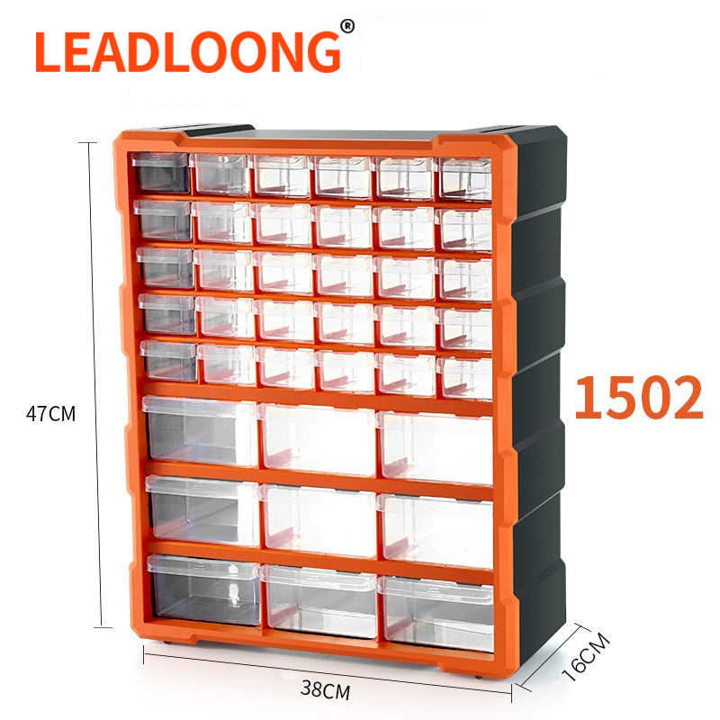 LEADLOONG ลิ้นชักกล่องเก็บชิ้นส่วนพลาสติกกล่องลิ้นชัก กล่องเก็บของลิ้นชักพลาสติกงานฝีมือ