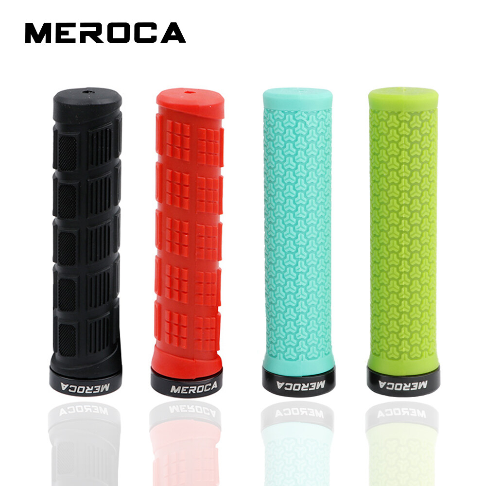 MEROCA BT ด้ามจับแฮนด์จักรยาน Double Lock-On Anti-Slip Shock-Absorbing เหมาะสำหรับเกียร์คงที่ จักรยานพับ และจักรยานเสือภูเขา