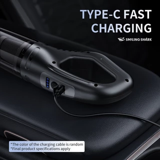 SmilingShark XCQ011 ที่ดูดฝุ่น mini ไร้สาย ด้วย มอเตอร์อันทรงพลัง เครื่องดูดฝุ่นติดรถยนต์ ล้างทำความสะอาดได้ โหมด 2+1 หัวดูด Type-C ชาร์จใหม่ได้ เครื่องมือทำความสะอาดกำจัดฝุ่น