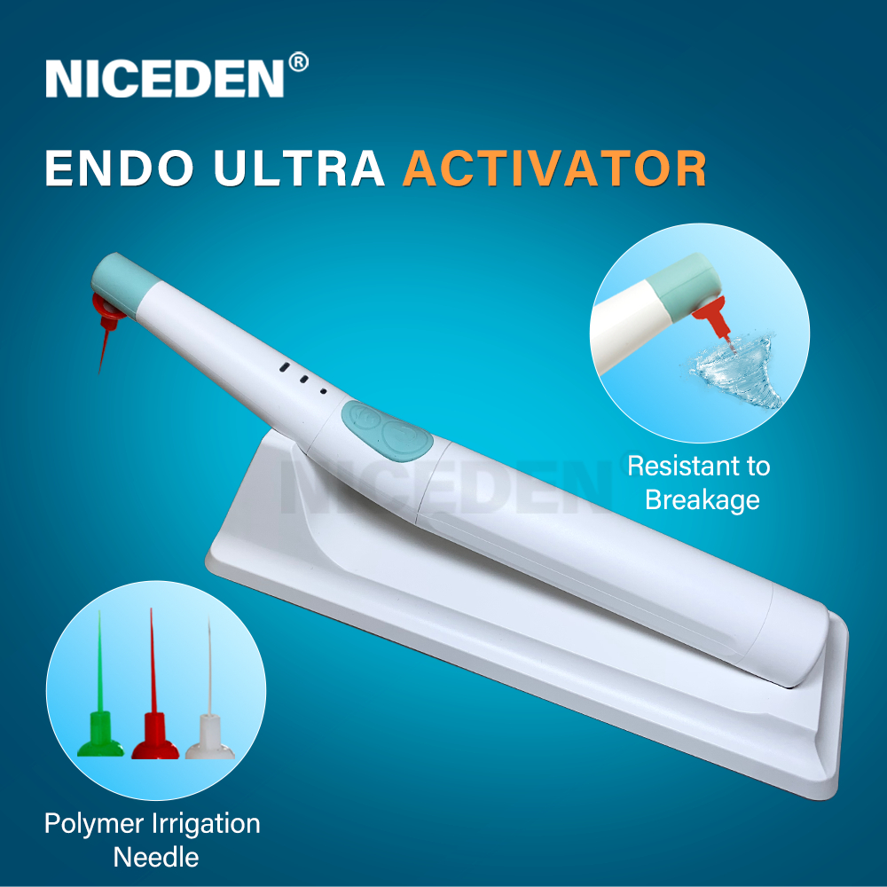 NICEDEN ไร้สายทันตกรรม Ultrasonic Activator Root Canal Ultrasonic Cleaner พร้อม 120 เคล็ดลับ