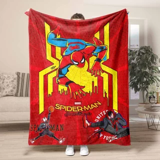 Spiderman Flannel ผ้าห่มการ์ตูน Avengers Spider Man Peter Parker โยนผ้าห่มฤดูหนาวผ้าปูที่นอนเด็กผู้ใหญ่ผ้าห่ม