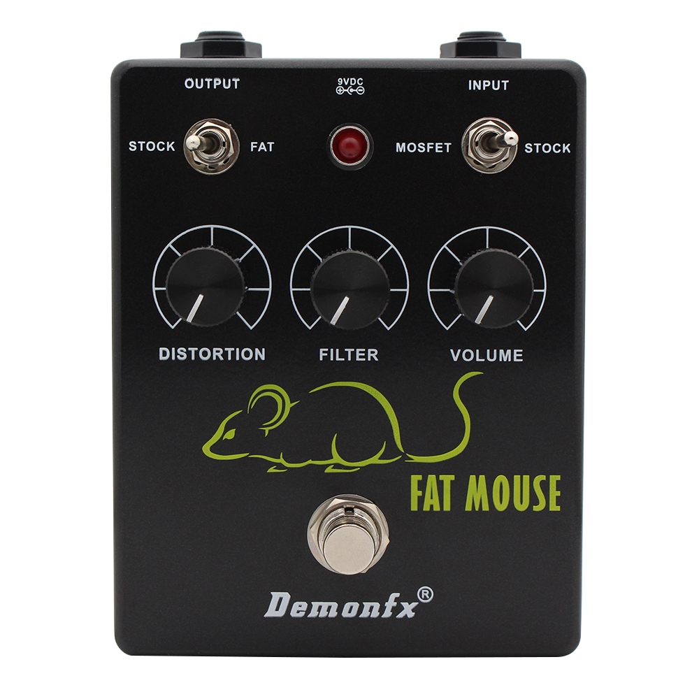 Demonfx ใหม่ FAT MOUSE กีตาร์ผลเหยียบ FUZZ Distortion