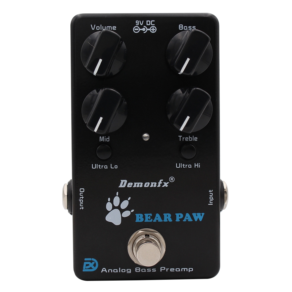 Demonfx New BEAR PAW BASS PREAMP Effect Pedal Analog Bass Preamp