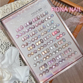 พร้อมส่ง ✨ ชุดเปิดร้านสีเจลทำเล็บ （ปลอดสาร TPO /HEMA /TMPTA ) YUUJA 32 สี รวม 24สีชมพูเจลแคทอายเนื้อซาติน+12เจลกลิซเตอร์ แถมชาร์ทสี
