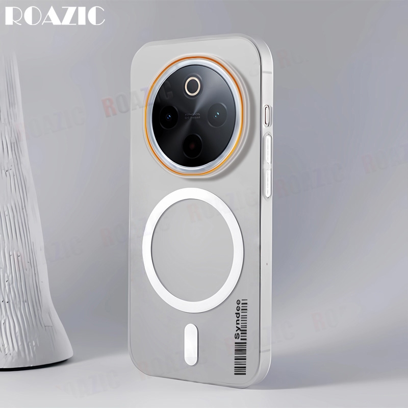 หรูหรา Slim Matte ครึ่งโปร่งใสเคสโทรศัพท์สําหรับ IQOO Z10 5G Z10 Turbo Z10 Turbo Pro แม่เหล็ก Anti-Fingerprint Anti Fall กันกระแทก Hard PC ฝาหลัง RS01