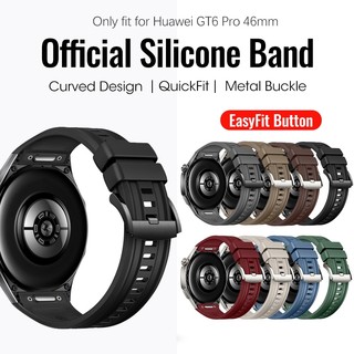 Original สไตล์ QuickFit ซิลิโคนสําหรับ Huawei นาฬิกา GT6 Pro 46 มม.สายนาฬิกากีฬาซิลิโคนเหลวสาย EasyFit ปุ่มสําหรับ HUAWEI GT6 Pro 46 มม.เปลี่ยน